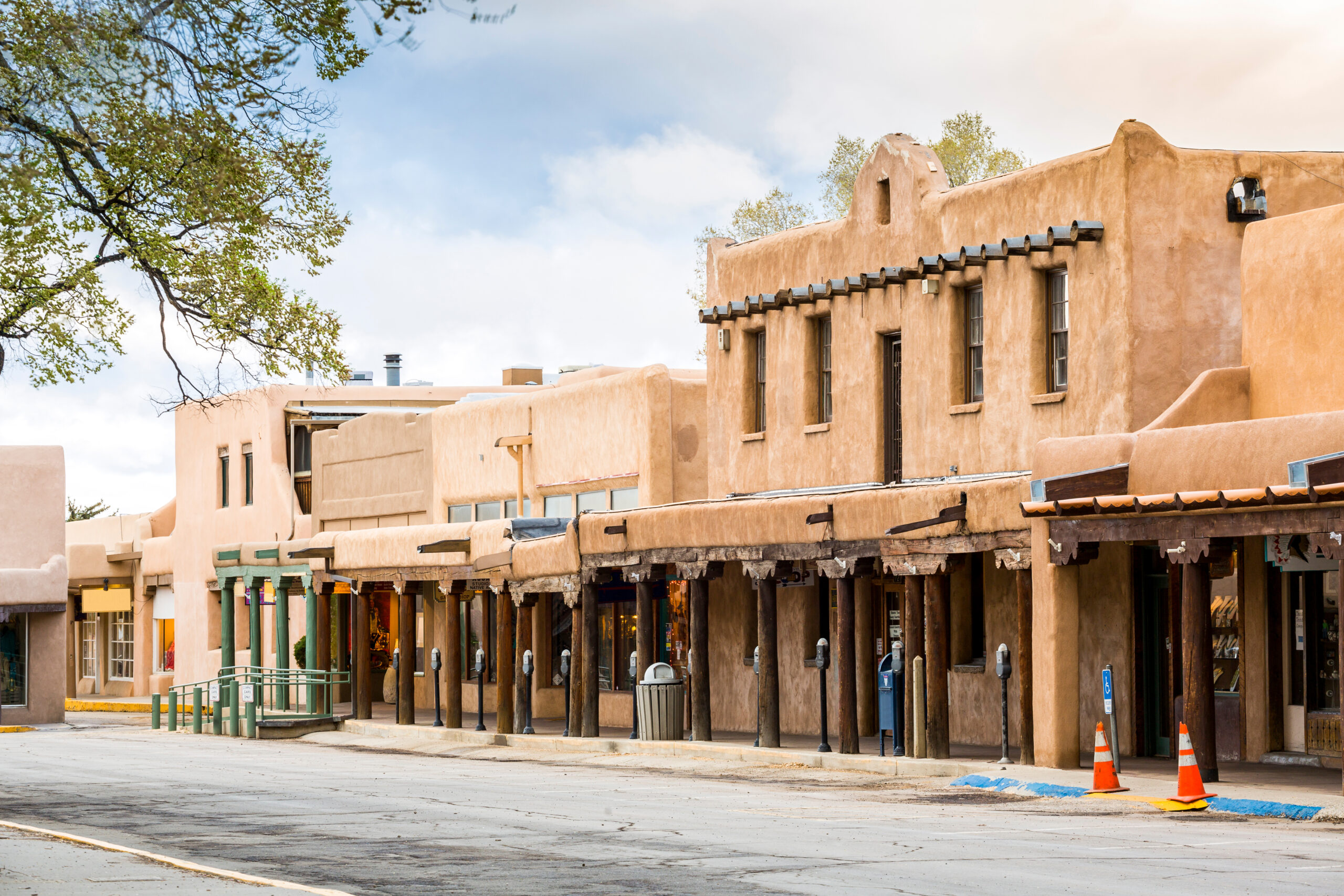 Buildings in Taos, which is the last stop before entering Taos Pueblo